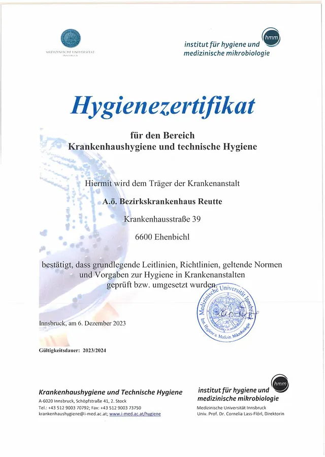 Hygienezertifikat