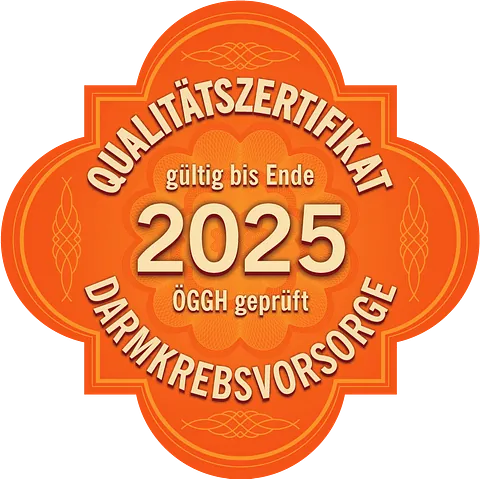 Qualitätszertifikat Darmkrebsvorsorge 2023