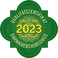 Qualitätszertifikat Darmkrebsvorsorge 2023