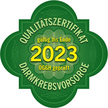 Qualitätszertifikat Darmkrebsvorsorge 2023