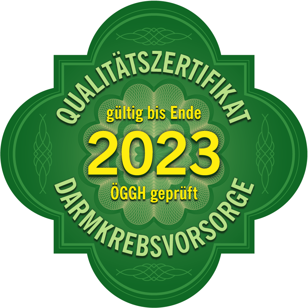 Qualitätszertifikat Darmkrebsvorsorge 2023